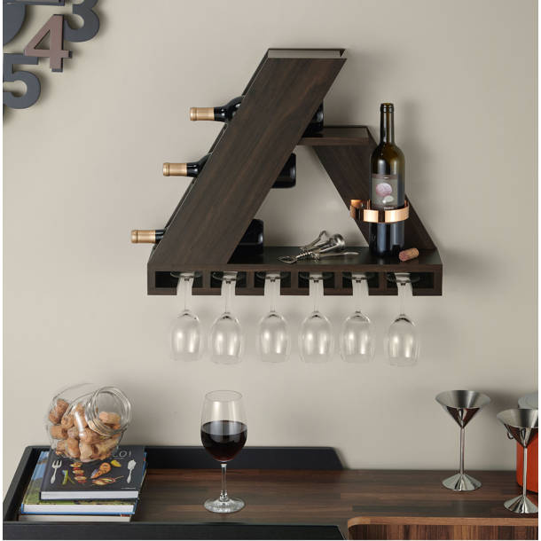 Laurel Foundry Modern Farmhouse Labrieville 12 Bottle Wall Mounted Wine